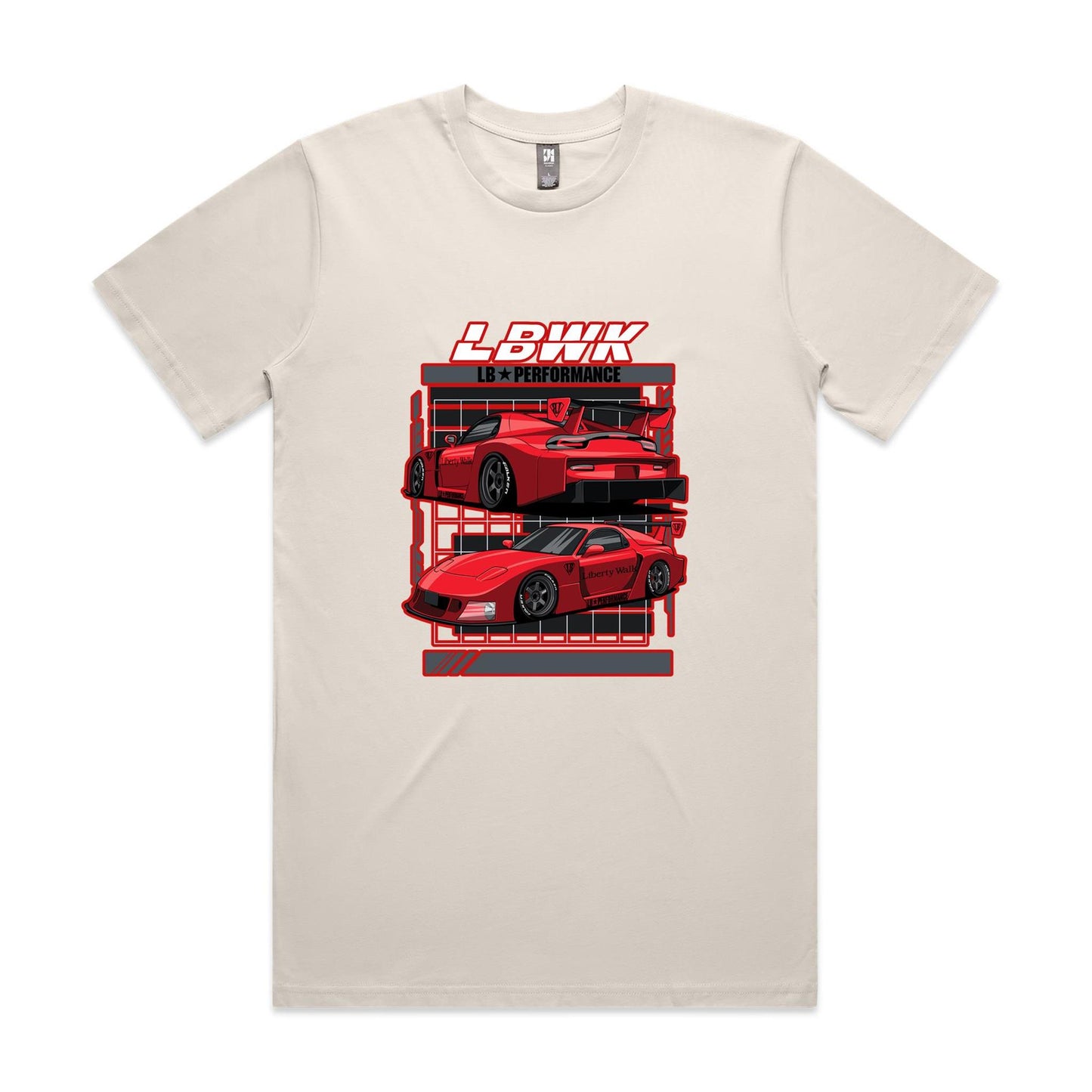 Red LB RX7 Tee