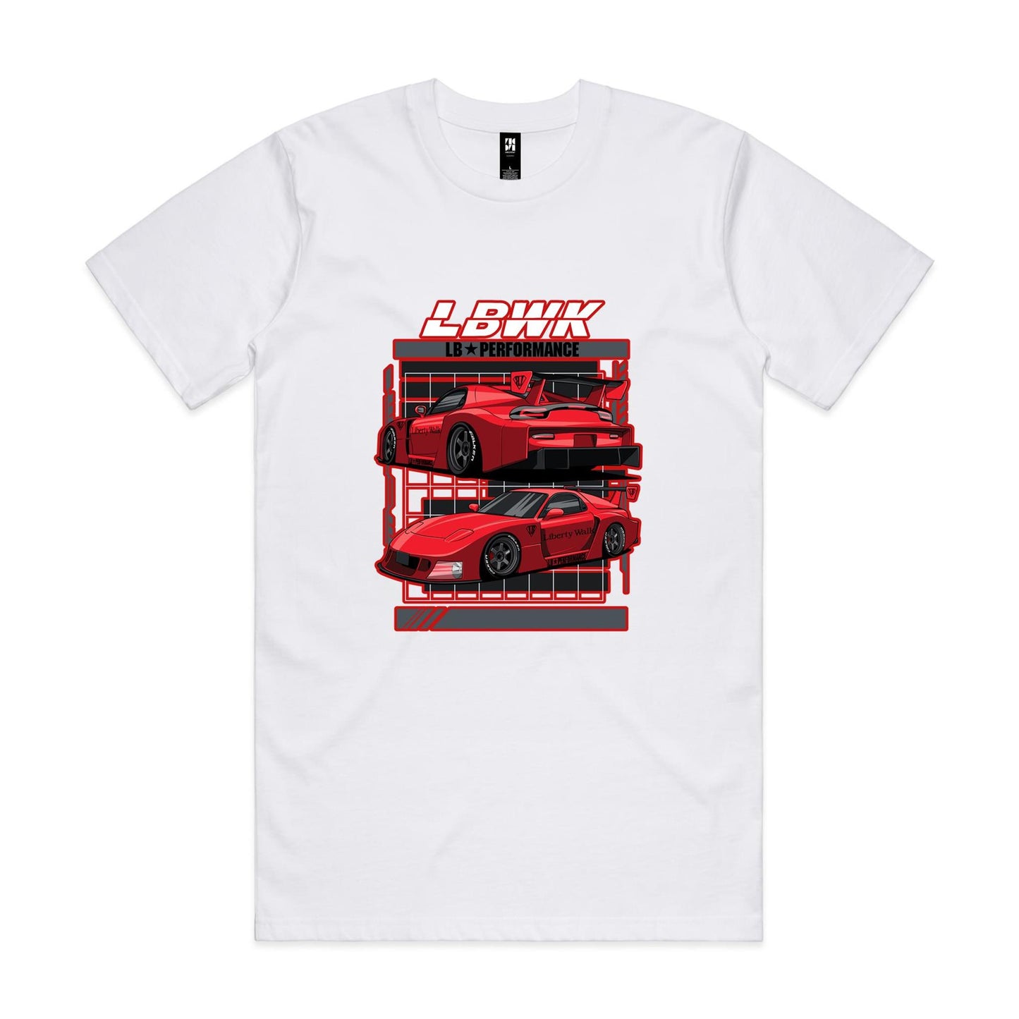 Red LB RX7 Tee