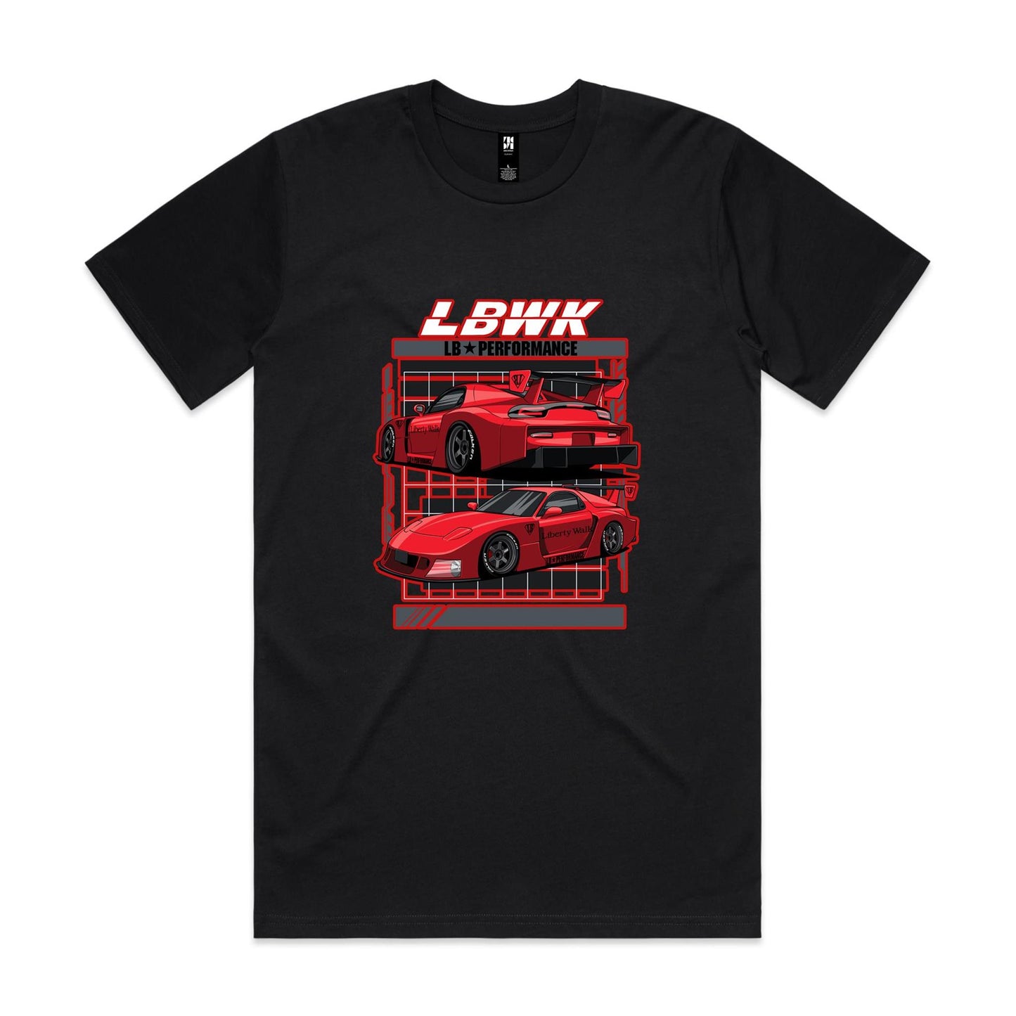 Red LB RX7 Tee