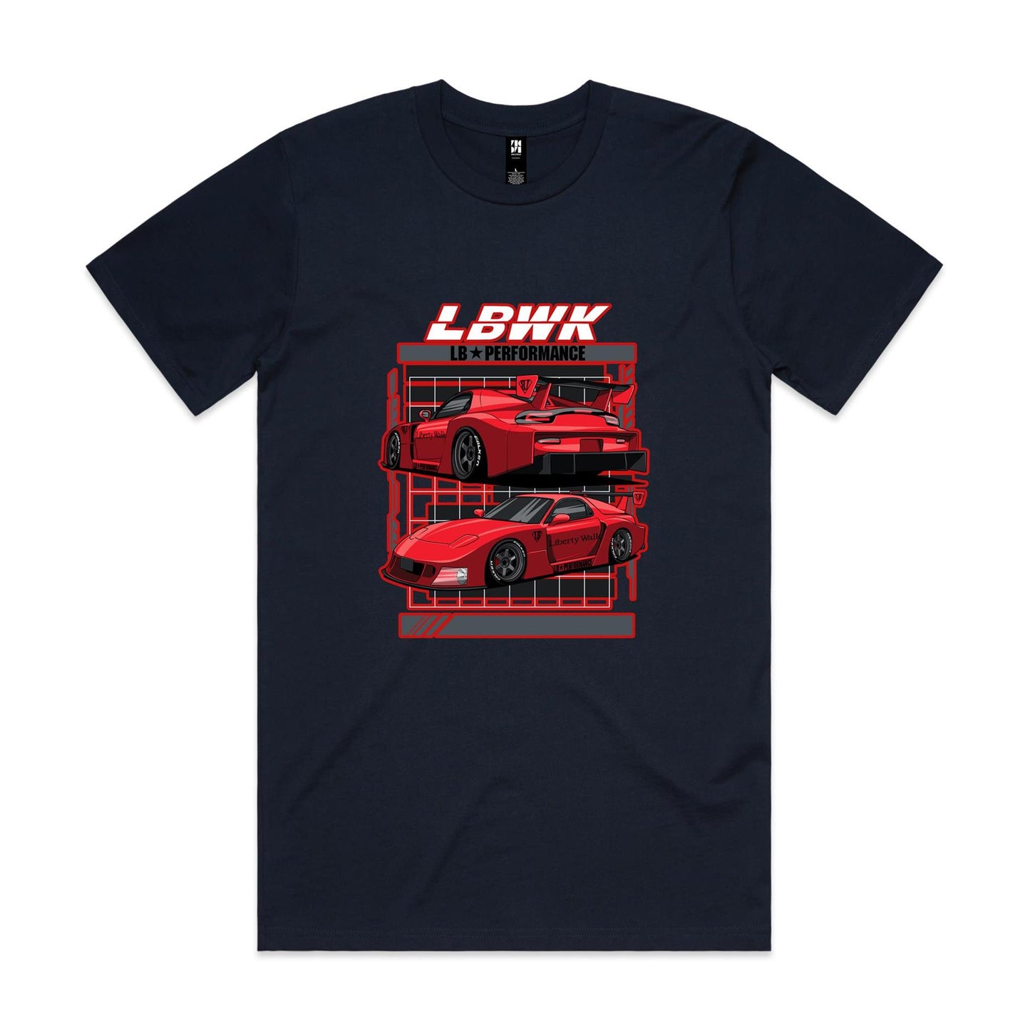 Red LB RX7 Tee